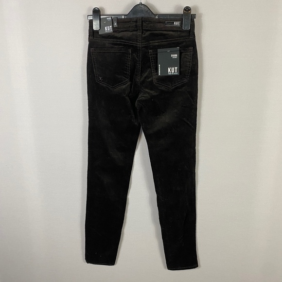 Kut from the Kloth Womens Diana Skinny Corduroy Pant In Bean Brown Size 2 - Picture 6 of 12